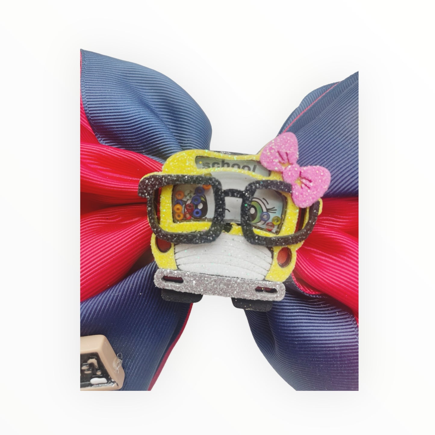 School Hair Bow Back to School Hair Bow Pre kinder School Hair Bow Hair Accessories for School Red- Blue Ribbons Hair Bow.