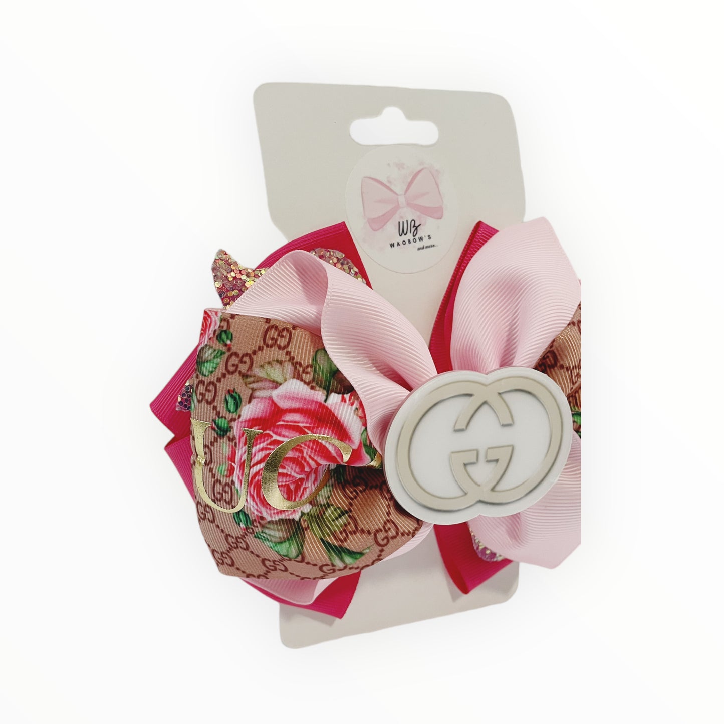 BACKPACK AND BOW BUNDLE GOLDEN SEQUINS