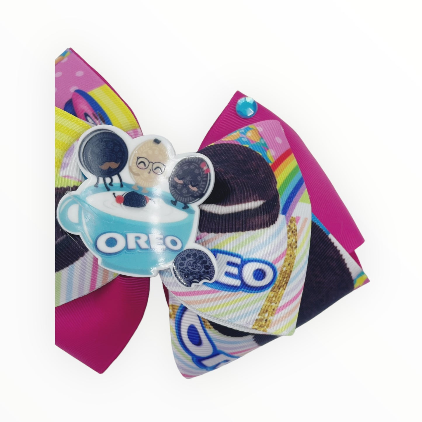 Cute Girls Bow For Hair Alligator Hair Clip For Girl Adorable Bow For Girls Inspired in Cookies Oreo