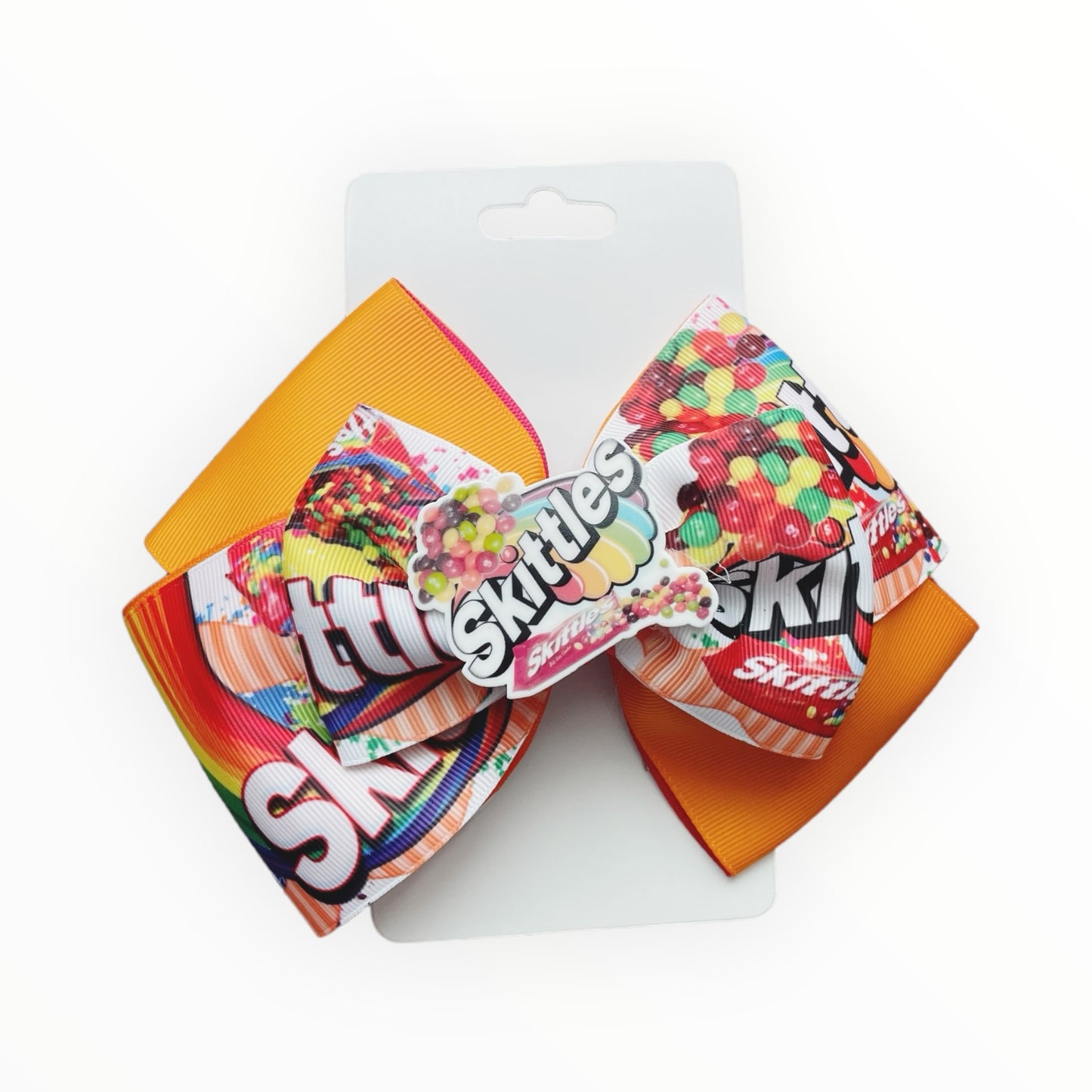 Skittles hair bow Girl hair bow Candy hair bow