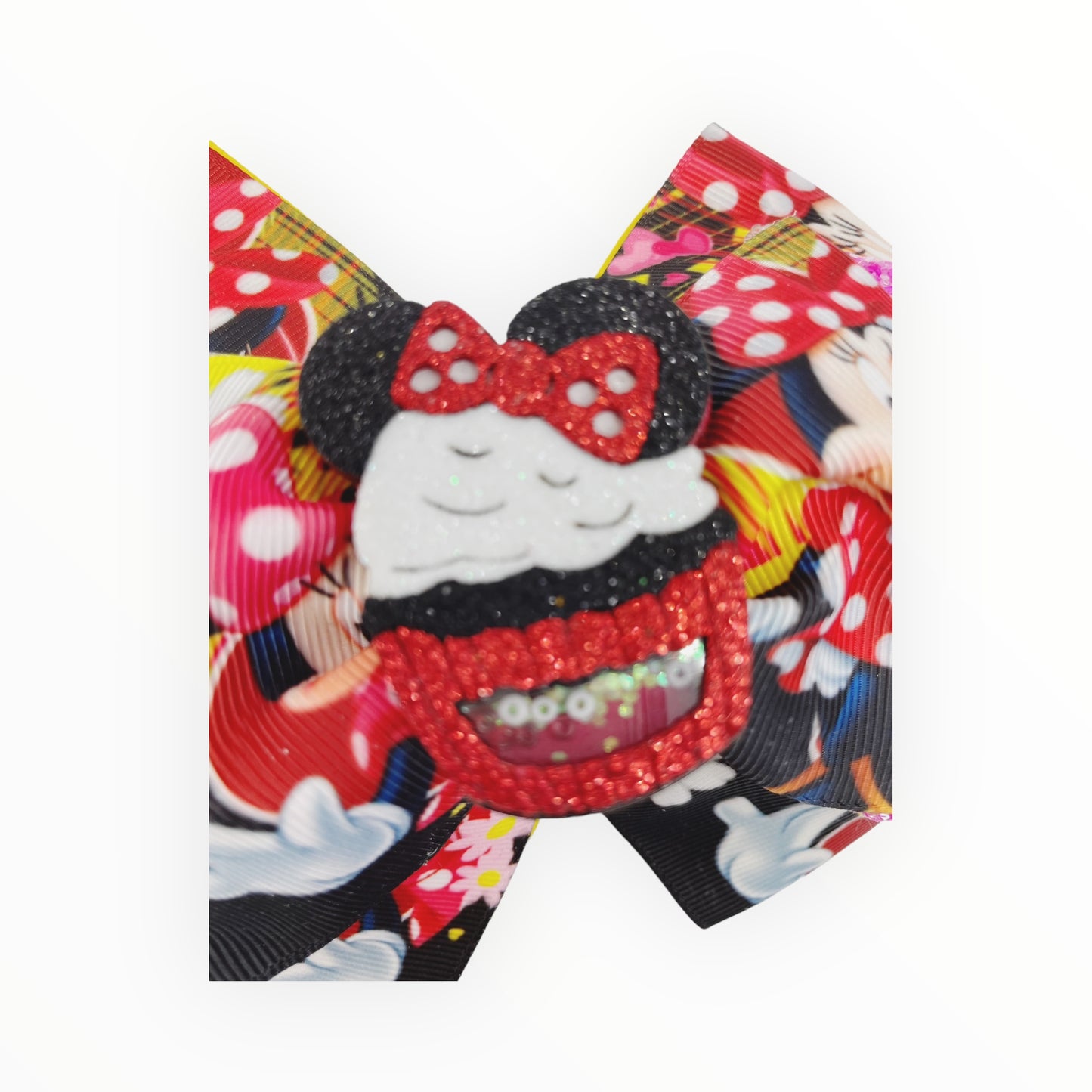 Minnie hair bow for girls Alligator clips grosgrain ribbon Bow clips for infants toddlers kids teens