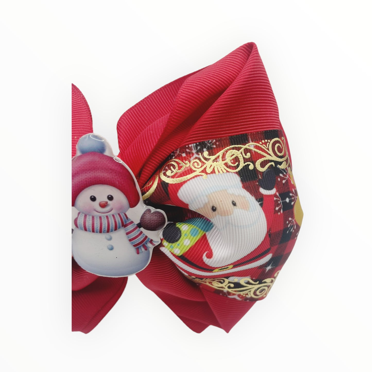 ❗️IDEAL UNIT AVALIAVLE❗️ Red Christmas Hair Bow for Girl Snowman Hair Bow for Christmas Seasonal Clearance: Get Your Holiday Bow Today!