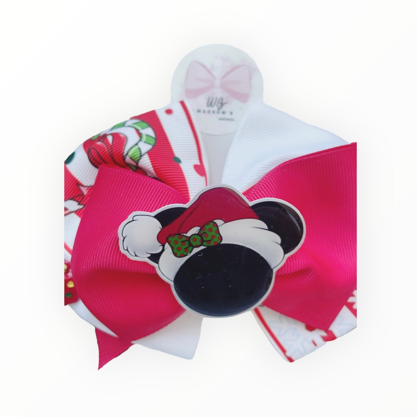 ❗️ LAST UNIT AVALIABLE❗️ Mickey Christmas Hair Bow Seasonal Clearance: Get Your Holiday Bow Today!