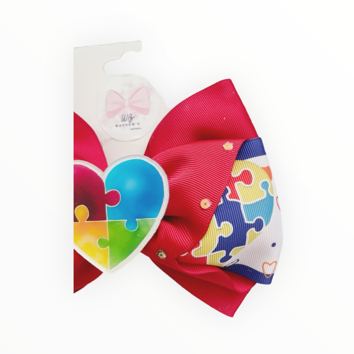 Autism hair bow Hair bow Autism month bow