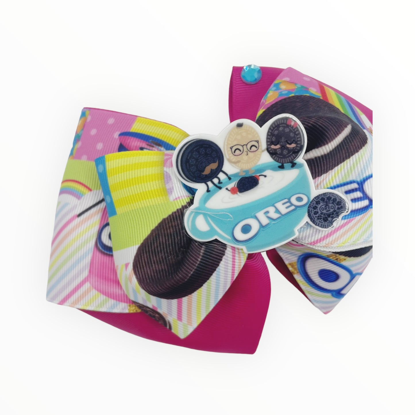 Cute Girls Bow For Hair Alligator Hair Clip For Girl Adorable Bow For Girls Inspired in Cookies Oreo