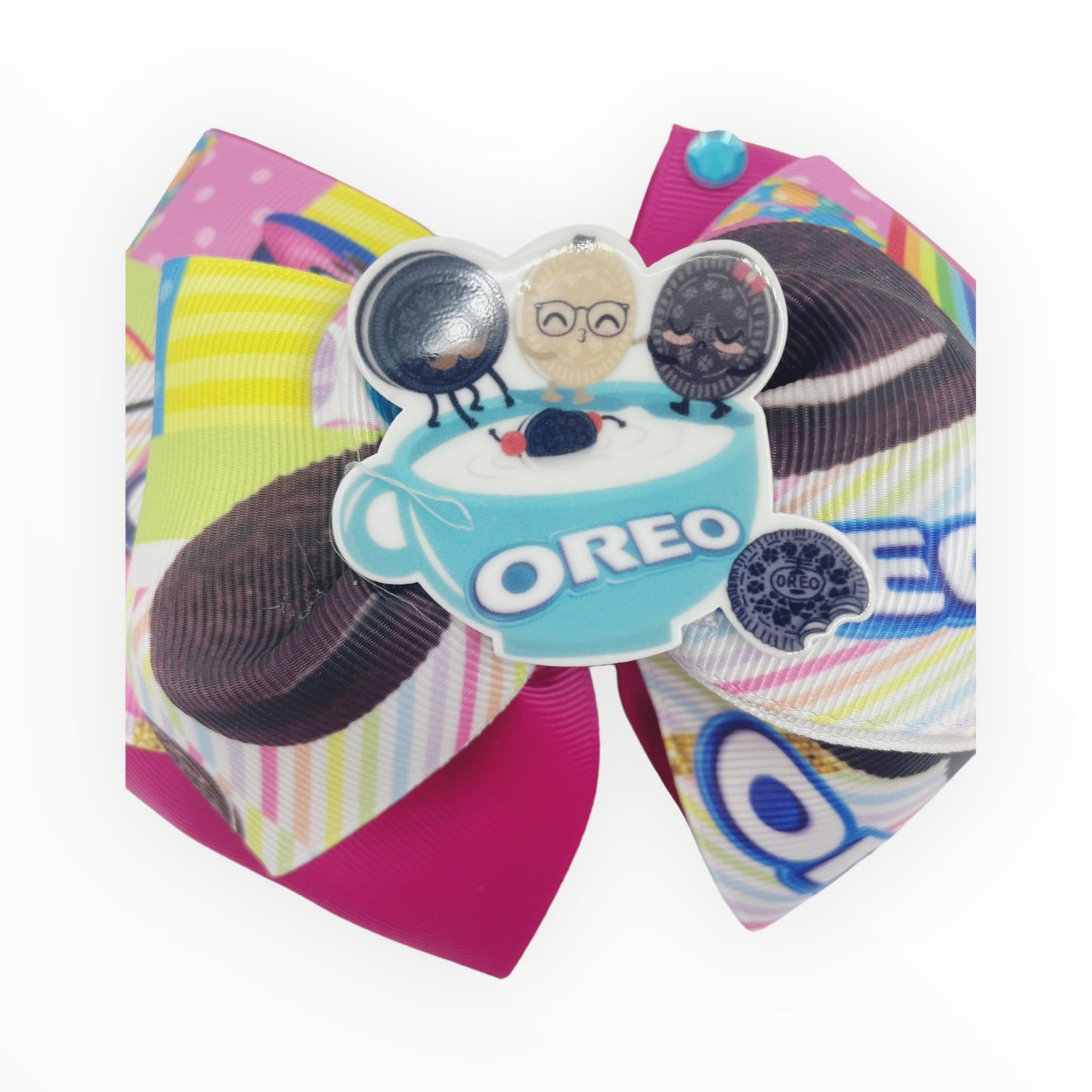 Cute Girls Bow For Hair Alligator Hair Clip For Girl Adorable Bow For Girls Inspired in Cookies Oreo
