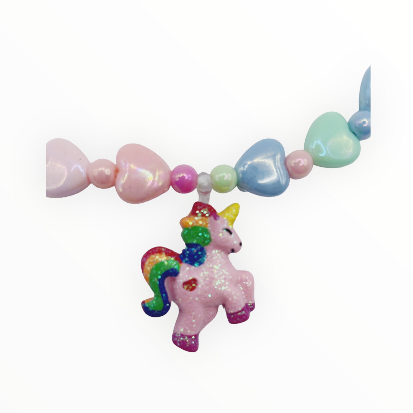 2PCS COLORFUL UNICORN NECKLACES AND BRACELETS GIRLS NECKLACES AND BRACELETS GIRLS NECKLACES AND BRACELETS SET