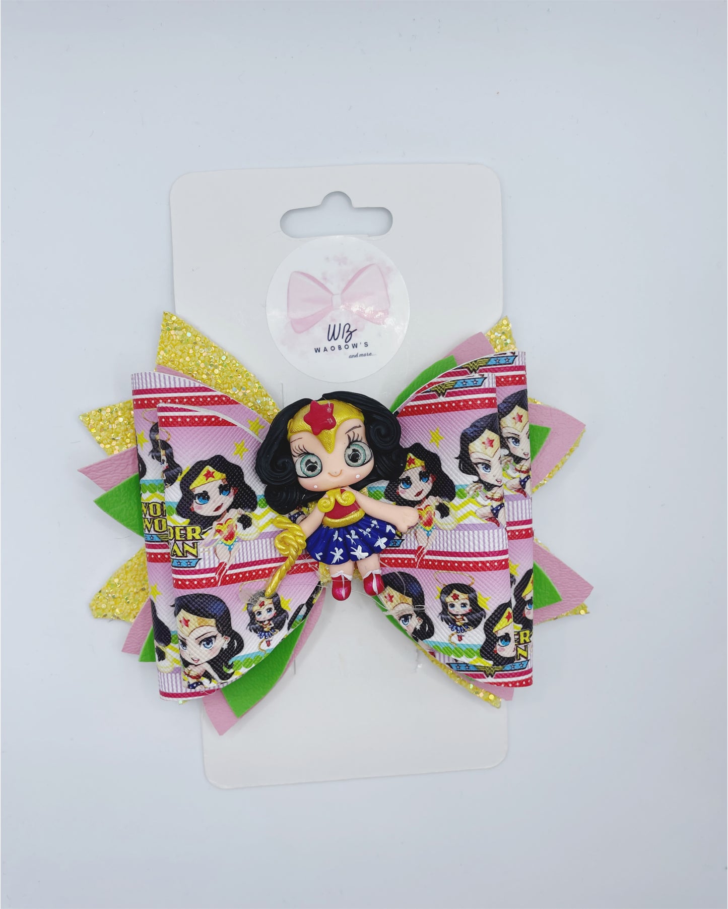 Wonder Women Vinyl Hair Bow Clips Hair Accessories Hair Accessories For Girl
