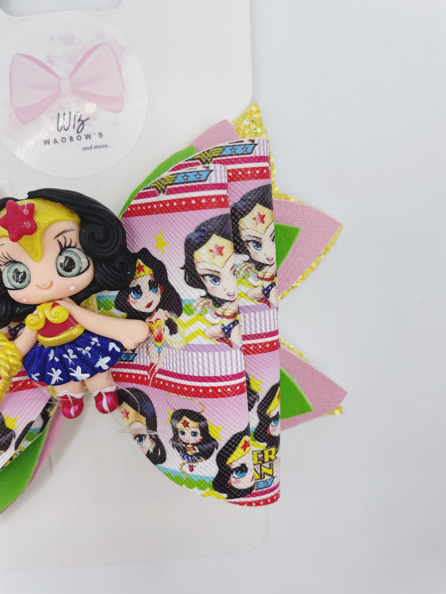 Wonder Women Vinyl Hair Bow Clips Hair Accessories Hair Accessories For Girl