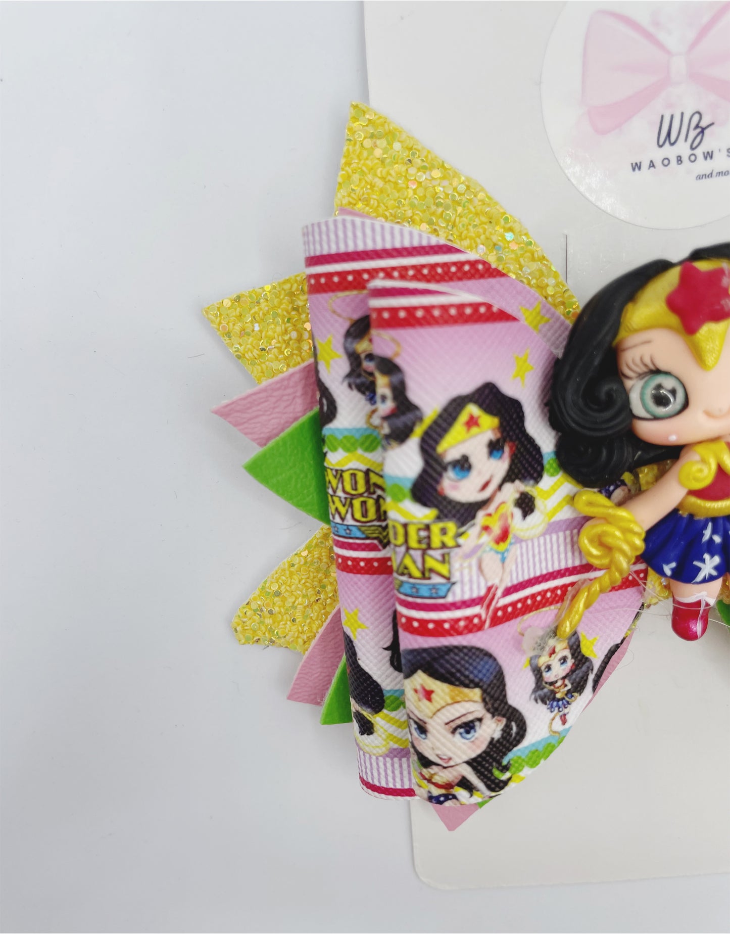 Wonder Women Vinyl Hair Bow Clips Hair Accessories Hair Accessories For Girl