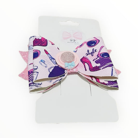 Vinyl Hair Bow  Hair Bow Accessoeries  Girl Hair Clip