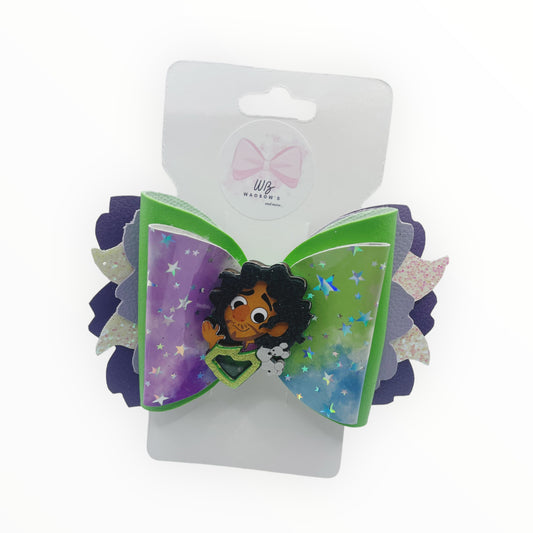 Encanto hair bow  Girl hair bow  Vinyl hair bow