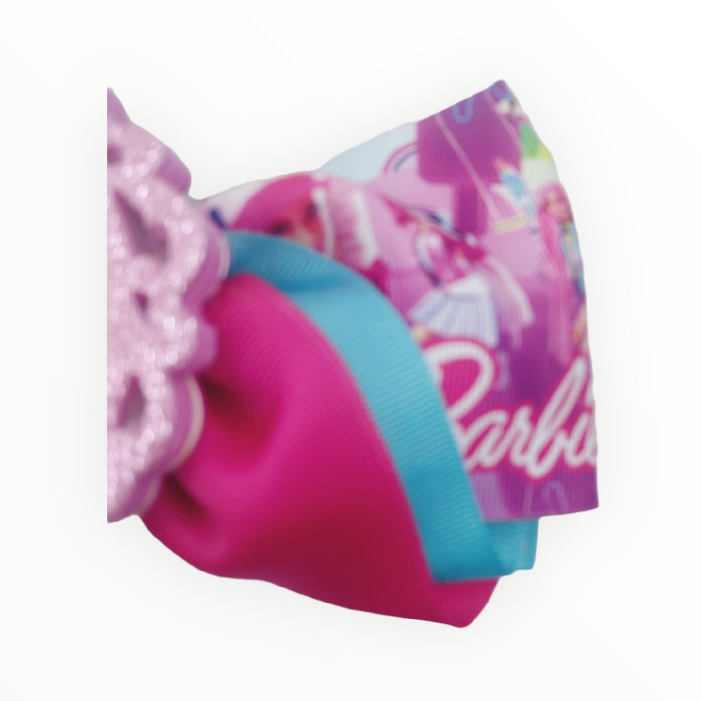 Barbie Girl Hair Bow Handmade Barbie hair Bow Bow with Shaker Barbie