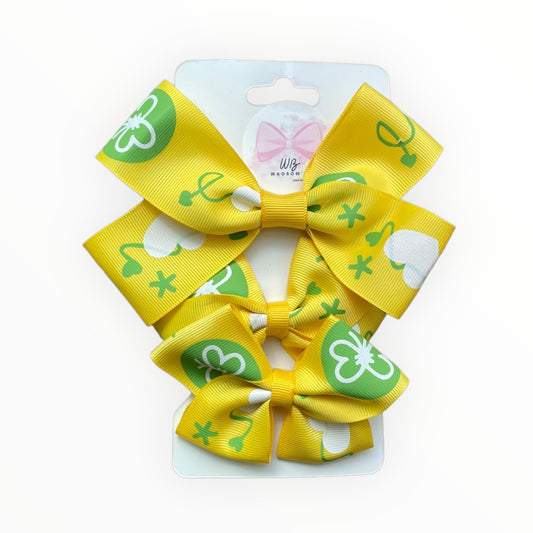 Set Of 3 Hair Bows  Clips Hair Bows  Handmade Hair Accessories Choose your colors too