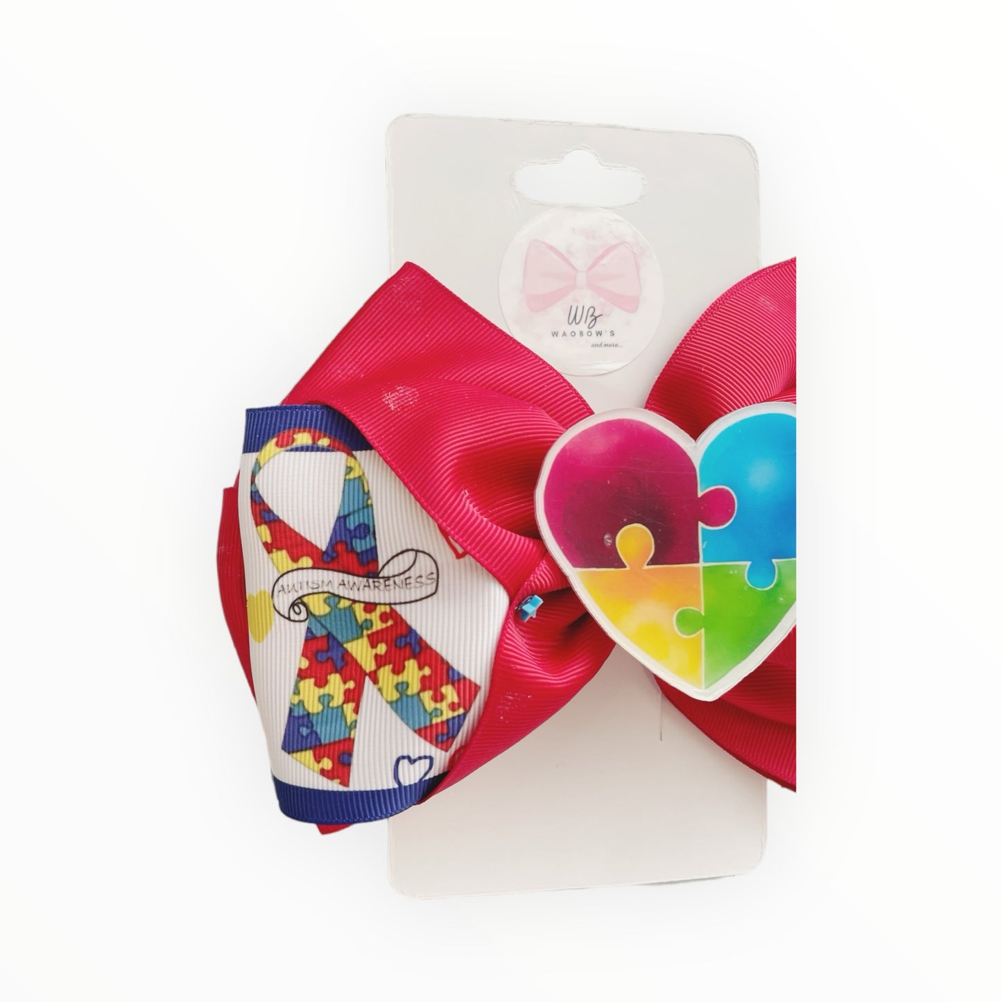 Autism hair bow  Hair bow  Autism month bow