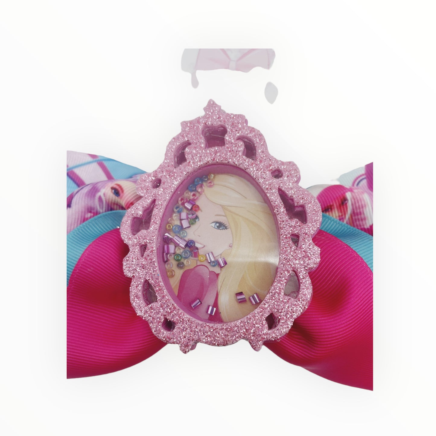 Barbie Girl Hair Bow Handmade Barbie hair Bow Bow with Shaker Barbie