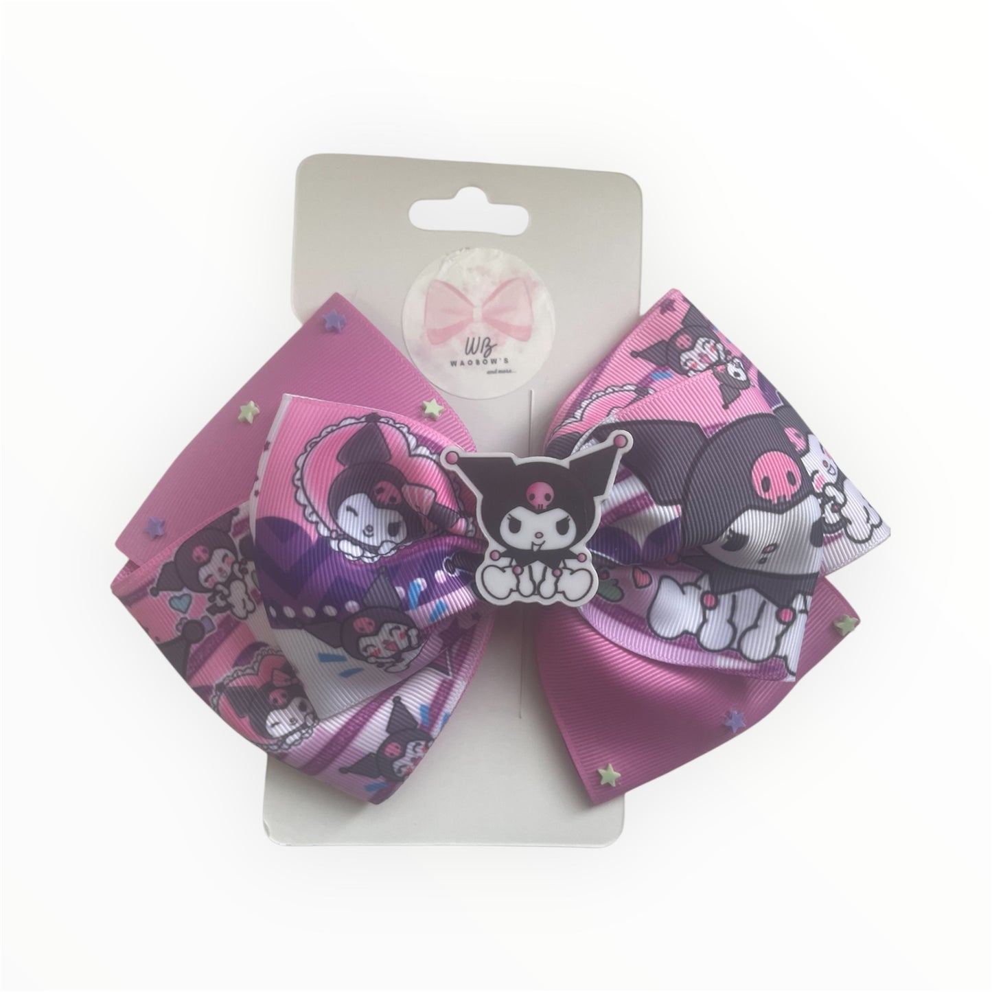 Kuromi Bow in Purple and Pink Tones  Kuromi Hair Accessory – A Must-Have for Little Fashionistas