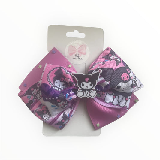 Kuromi Bow in Purple and Pink Tones  Kuromi Hair Accessory – A Must-Have for Little Fashionistas