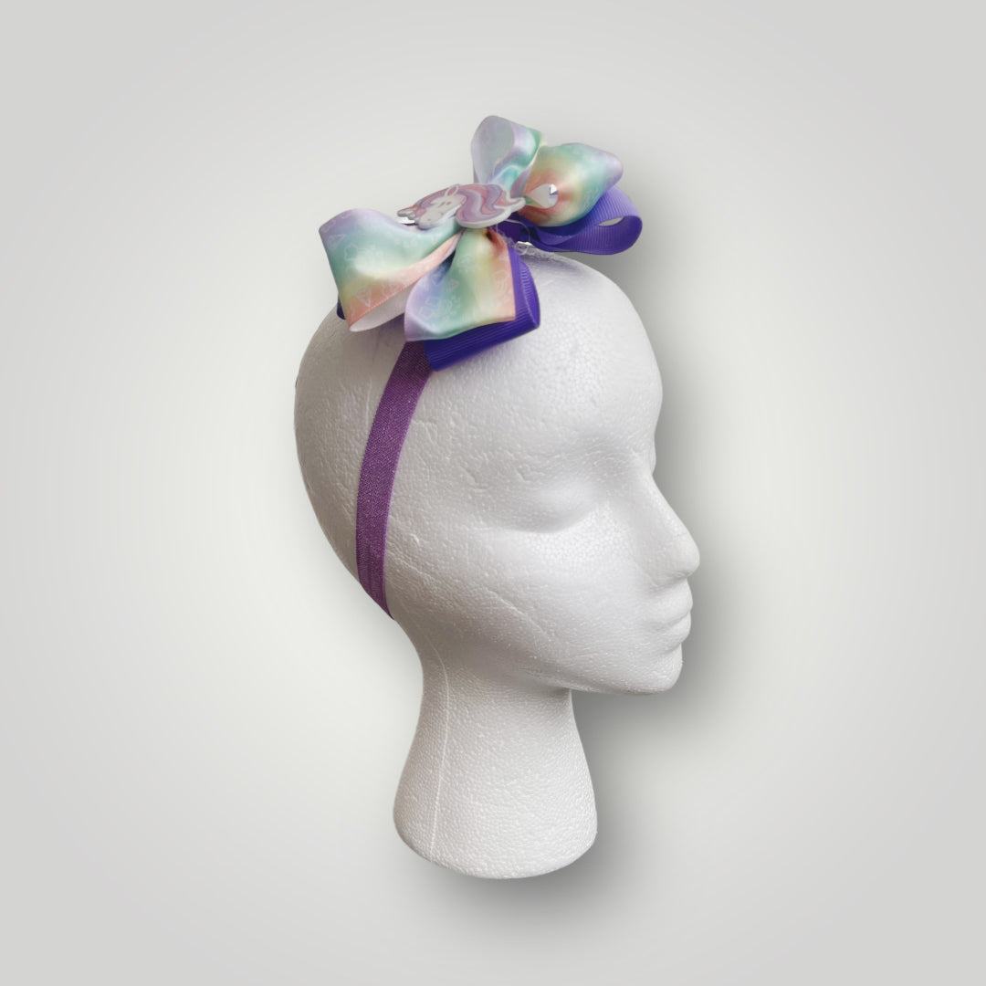 Banda para el cabello elástica para bebé Banda para el cabello de unicornio Banda para el cabello hecha a mano