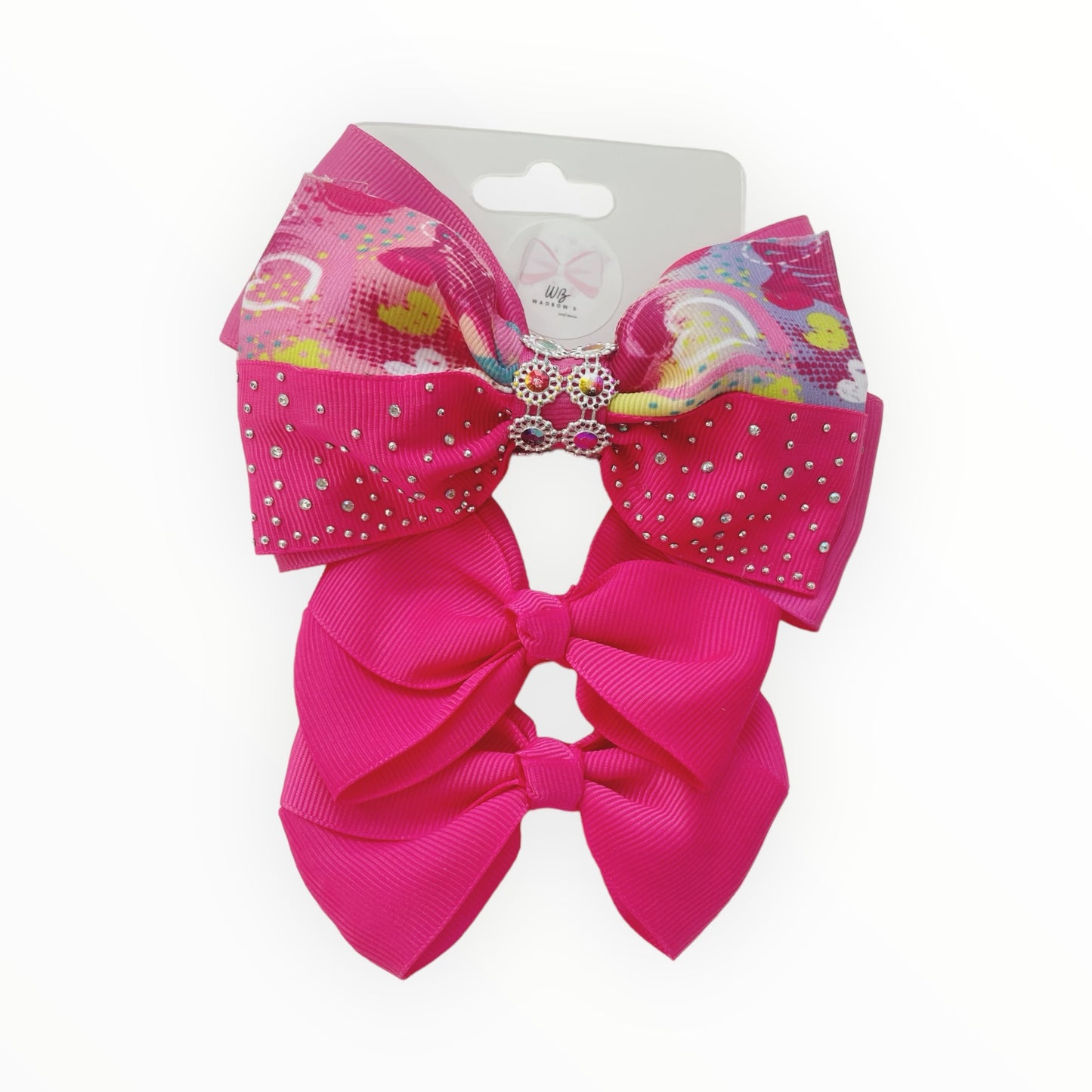 Set Of 3 Hair Bows  Clips Hair Accessories  Pink Hair Bows