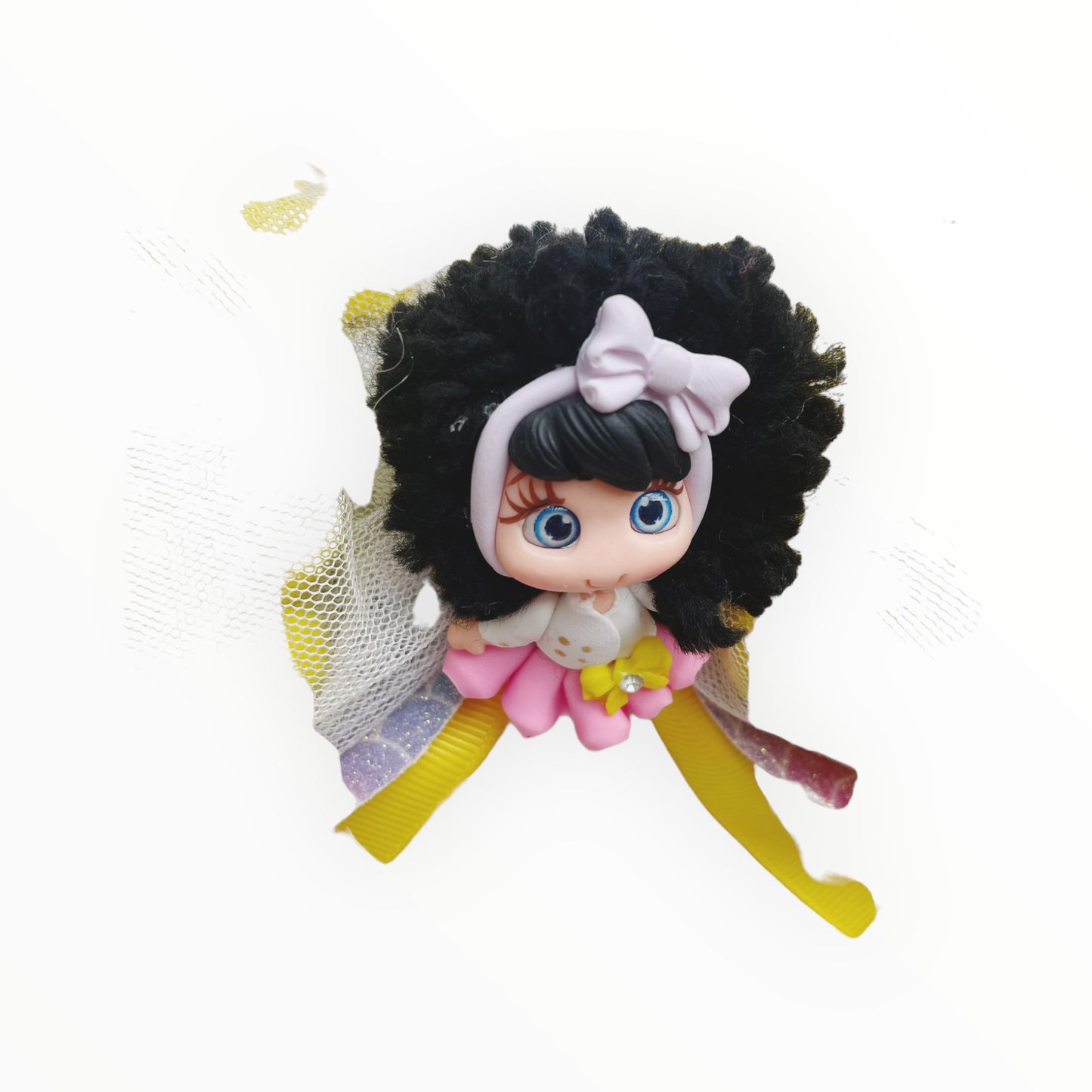 Girl hair bow  Hair bow with clip  Handmade hair bow  Yellow hair bow  Hair Accessories For Girls