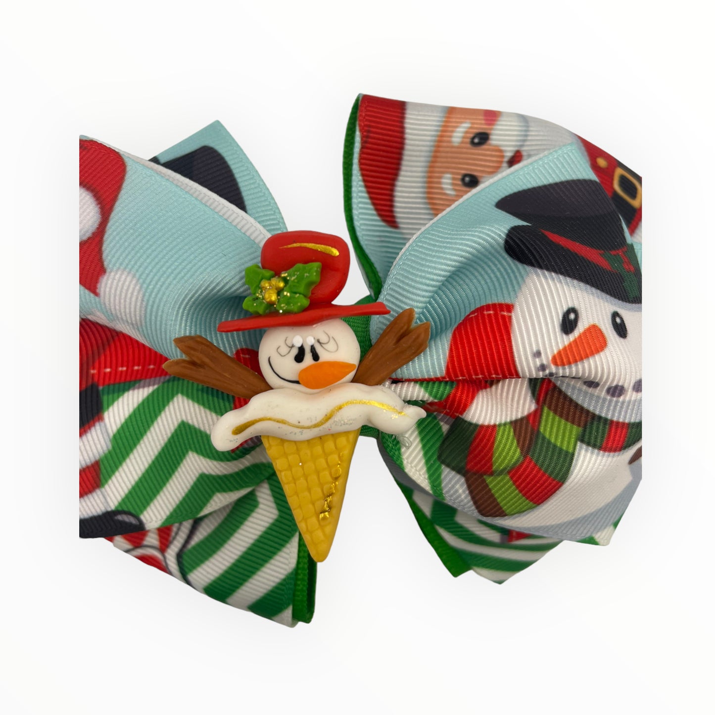 ❗️LAST UNIT AVALIABLE❗️  Snowman Hair Bow  Christmas Hair Bow  Seasonal Clearance: Get Your Holiday Bow Today!