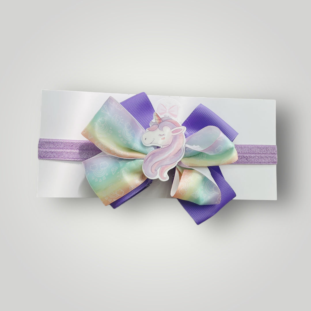 Banda para el cabello elástica para bebé Banda para el cabello de unicornio Banda para el cabello hecha a mano