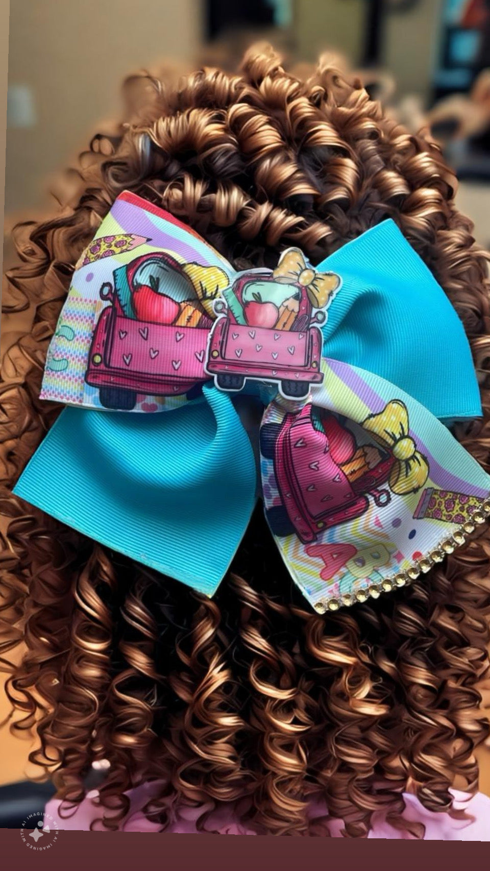 School Hair Bow  Blue School Hair Bow  Hair Accessories for School