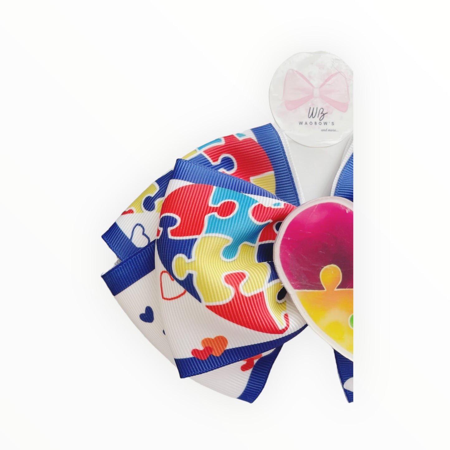 Autism hair bow  Girl hair bow  Hair accessory