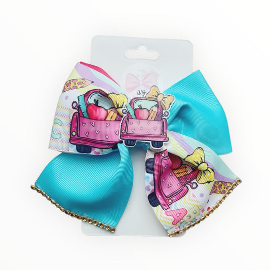 School Hair Bow  Blue School Hair Bow  Hair Accessories for School