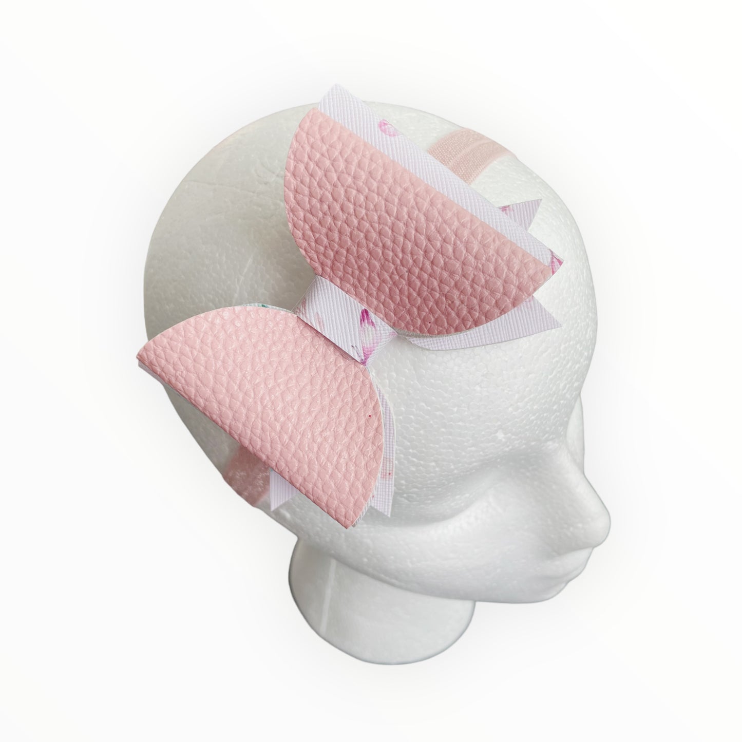 Lazo elástico para el pelo para bebé, banda para el pelo hecha a mano, banda para el pelo rosa para bebé