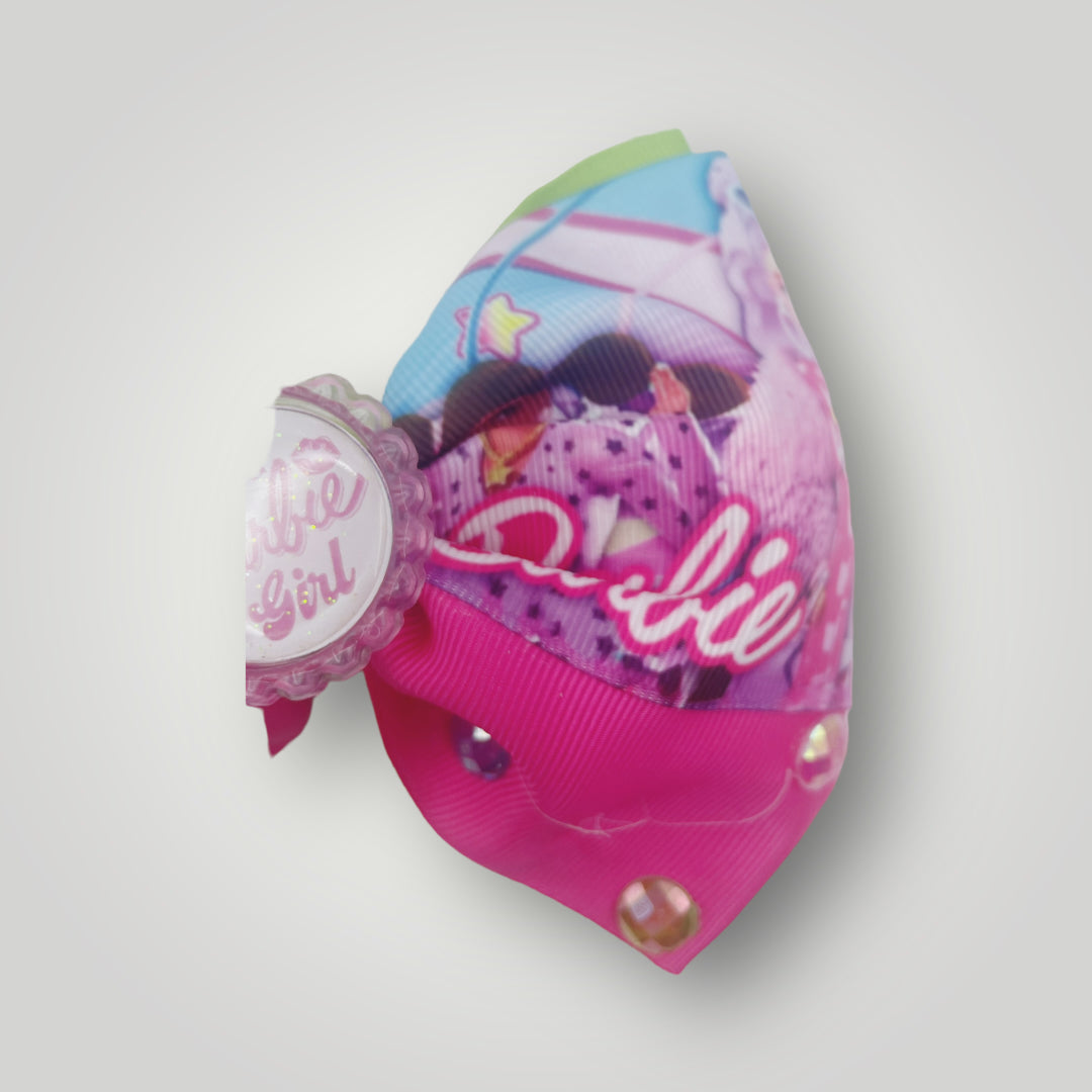 Barbie Hair Bow Handmade Hair Bow Pink Barbie Hair Bow