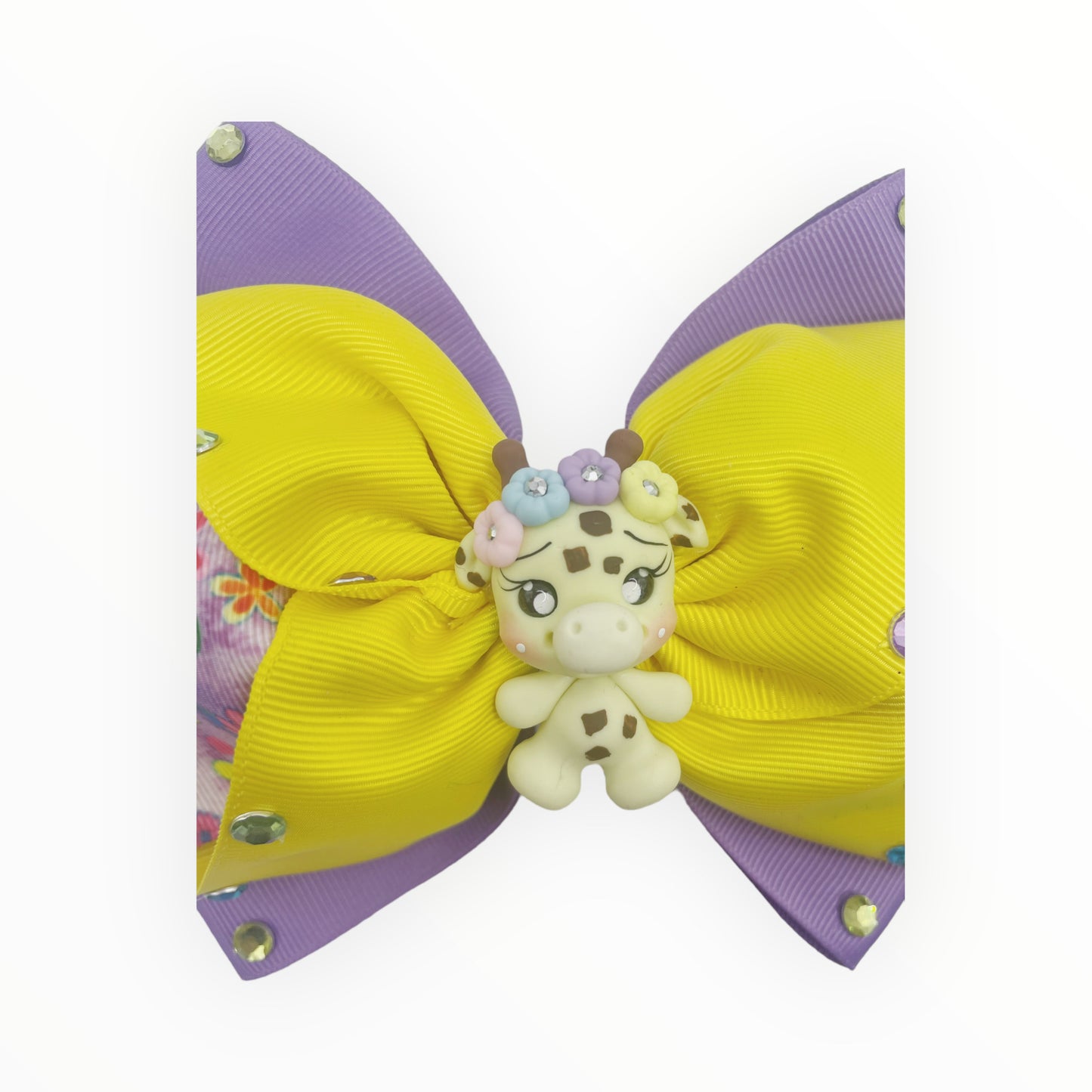 Ideal Hair Accessory for Spring Floral Print Ribbon Hair Bow. Girl Hair  Spring Trend Hair Accessoru