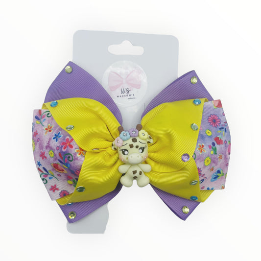 Ideal Hair Accessory for Spring Floral Print Ribbon Hair Bow. Girl Hair  Spring Trend Hair Accessoru