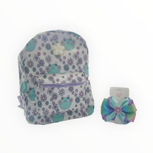 PAQUETE MOCHILA Y LAZO FLORES