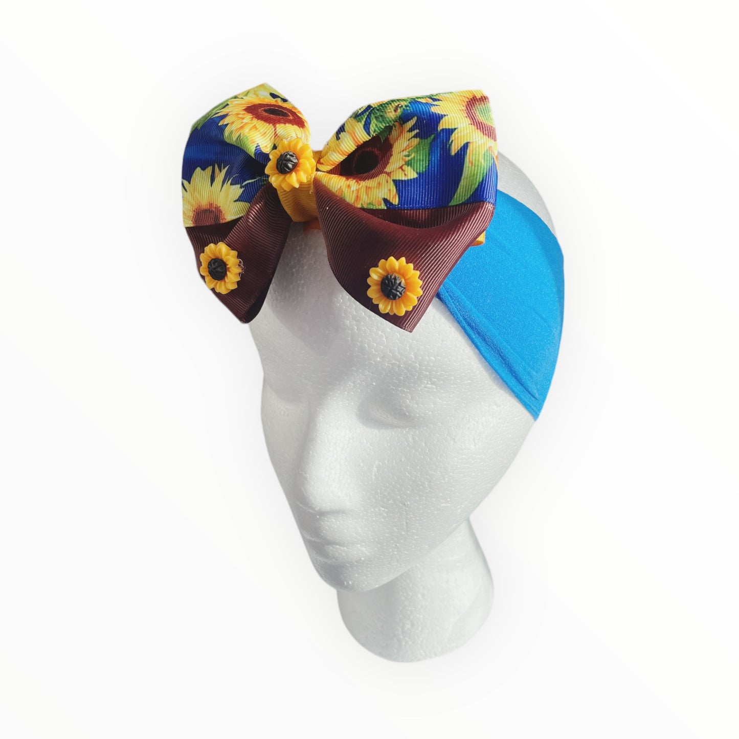 Banda para el cabello de girasol Banda para el cabello elástica grande Banda para el cabello para bebé