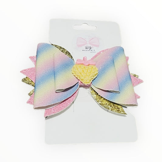 Vinyl Hair Bow  Girl Hair Accessories  	Clip Hair Accessories