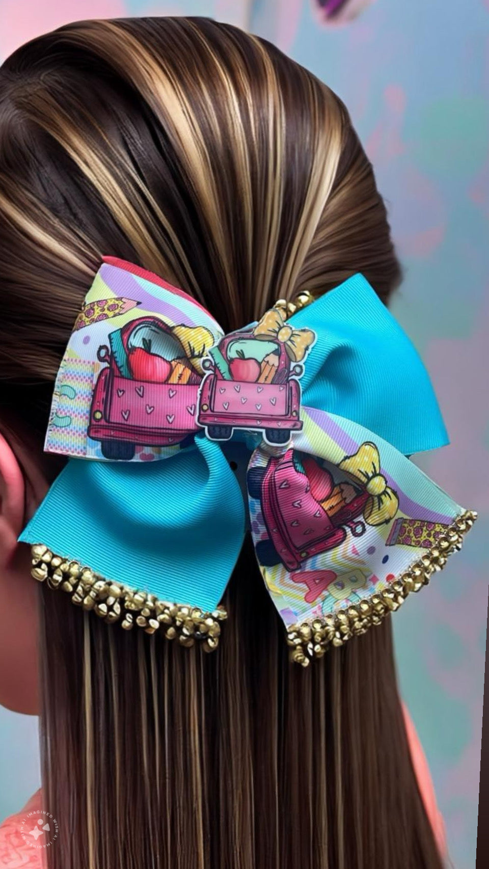 School Hair Bow  Blue School Hair Bow  Hair Accessories for School