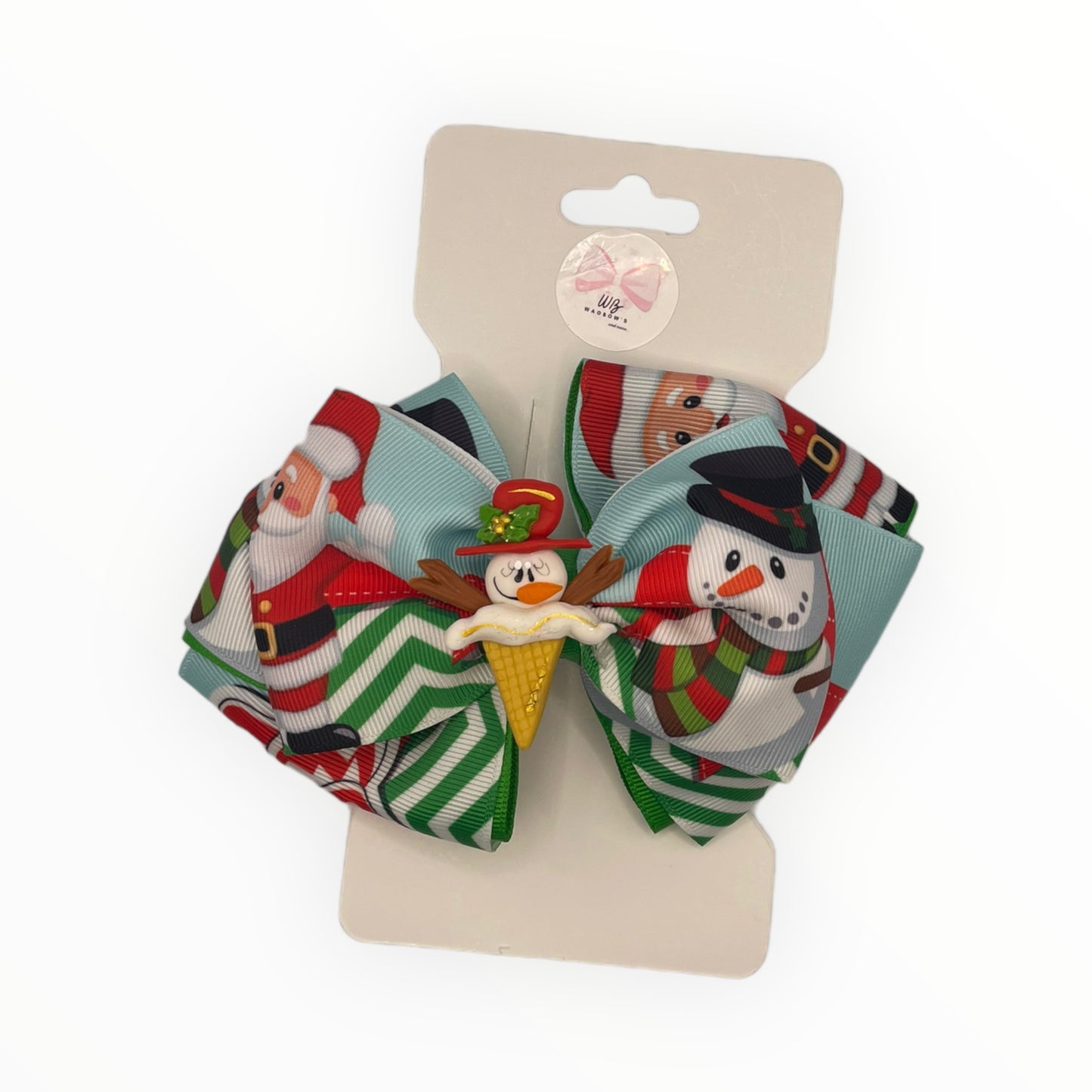 ❗️LAST UNIT AVALIABLE❗️  Snowman Hair Bow  Christmas Hair Bow  Seasonal Clearance: Get Your Holiday Bow Today!