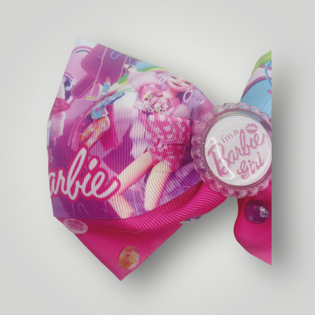 Barbie Hair Bow Handmade Hair Bow Pink Barbie Hair Bow