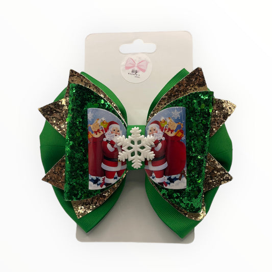 ❗️LAST UNIT AVALIABLE❗️ Christmas Hair Bow For Girl  Festive Hair Bow  Seasonal Clearance: Get Your Holiday Bow Today!
