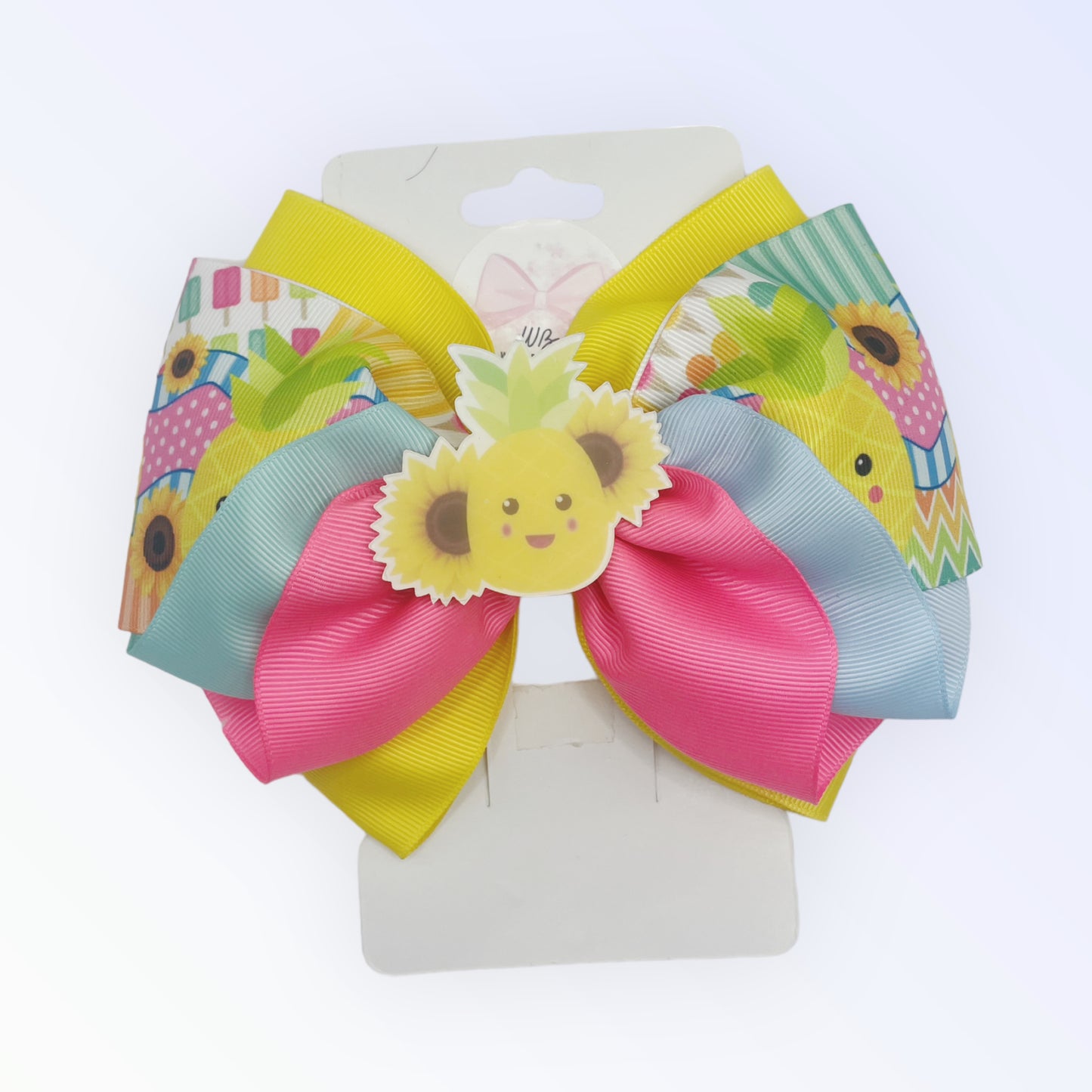 Cintas Pinza para el pelo con lazo Cintas hechas a mano Lazo para el cabello Clip de cocodrilo Cintas Lazo para el cabello para niña Lazo para el cabello de piña