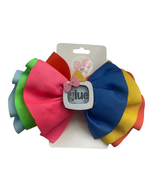 Colorful Large Bow for Girls  Multicolored School Bow  Large Rainbow Bow  Hair Accessory for first day at school  Colorful Handmade Bow  Colorful Large Children's Bow for Back to school