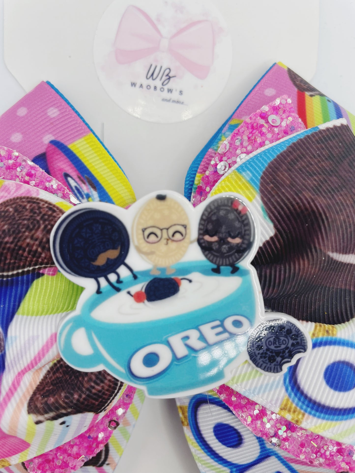 Oreo inspired Girl Hair Bow Alligator Hair Clip for Gorls Toddlers Cute Girls Bow For Hair Ribbons Girl Hair Bow