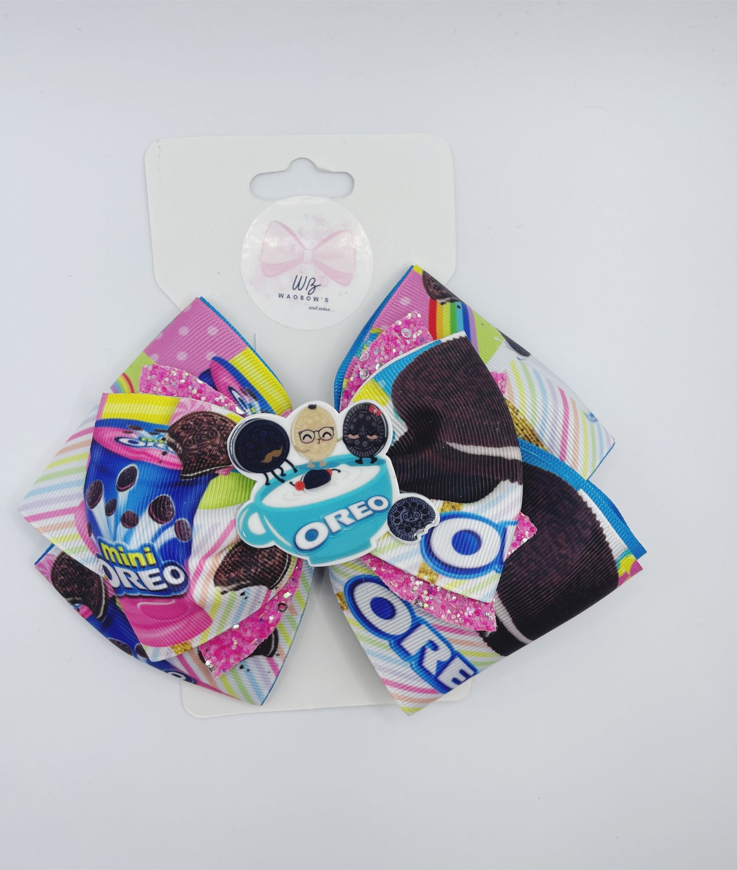 Oreo inspired Girl Hair Bow Alligator Hair Clip for Gorls Toddlers Cute Girls Bow For Hair Ribbons Girl Hair Bow