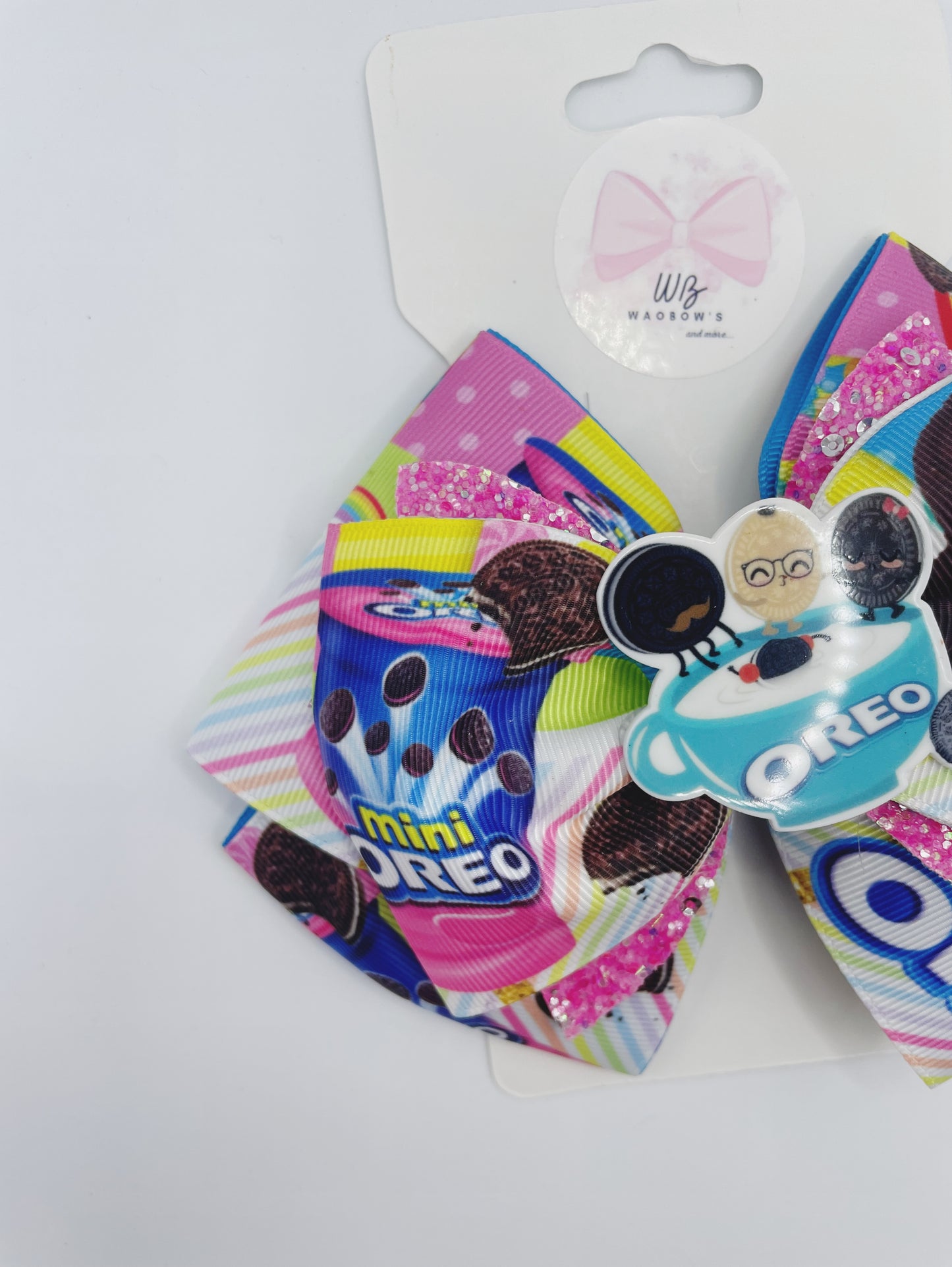 Oreo inspired Girl Hair Bow Alligator Hair Clip for Gorls Toddlers Cute Girls Bow For Hair Ribbons Girl Hair Bow