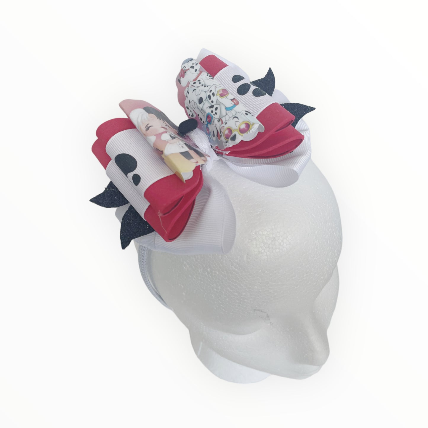 Headbands for Infants and Toddlers Handmade Headband  Cruella Inspired Headband