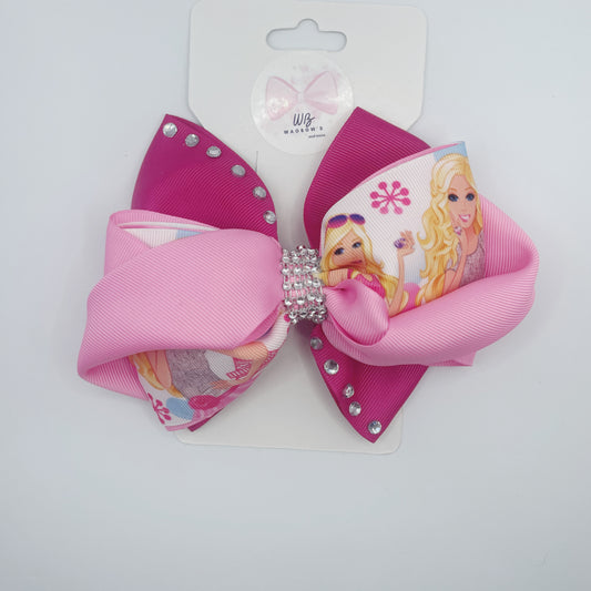 Barbie Hair Bow Handmade Pink Hair Bow Pink Bow for Hair