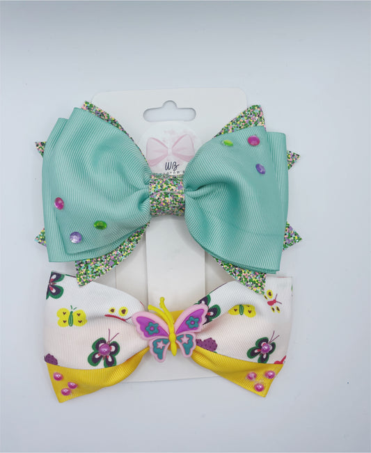 2PCS Of Bows For Girls  Hair Bows For Girls  Hair Accessories For Girl