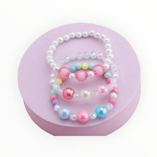 3 PIEZAS PULSERAS DE COLORES PARA NIÑA PULSERAS ACCESORIOS PARA NIÑAS PEQUEÑAS